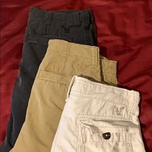 American eagle men’s cargo shorts size 28 3 pack